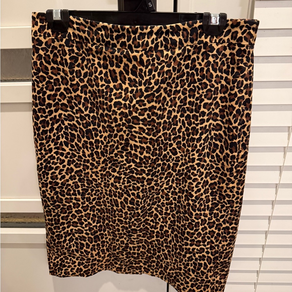 J. Crew Animal Print Pencil Skirt